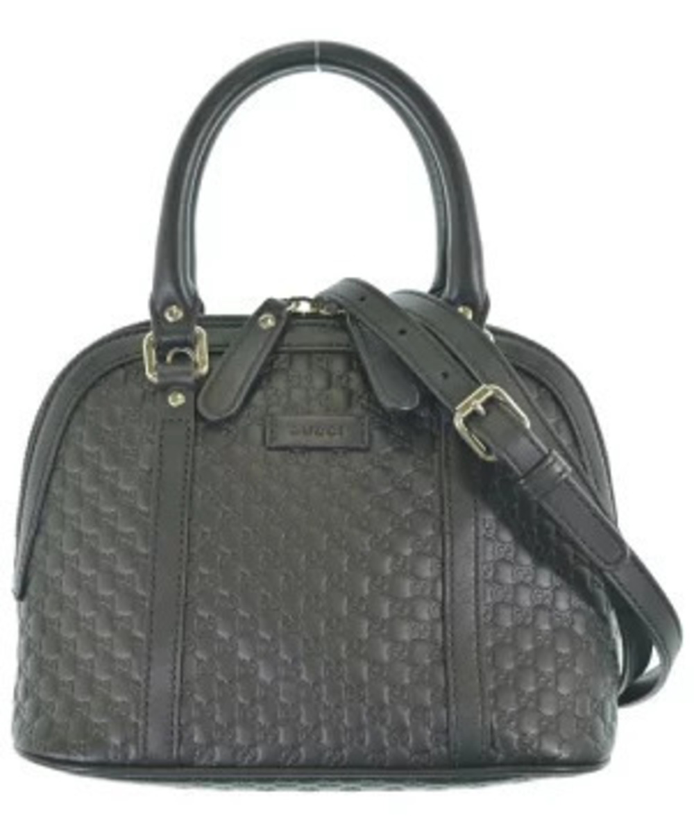 Gucci guccissima Dome Bag structured dome silhouette dual rolled Black